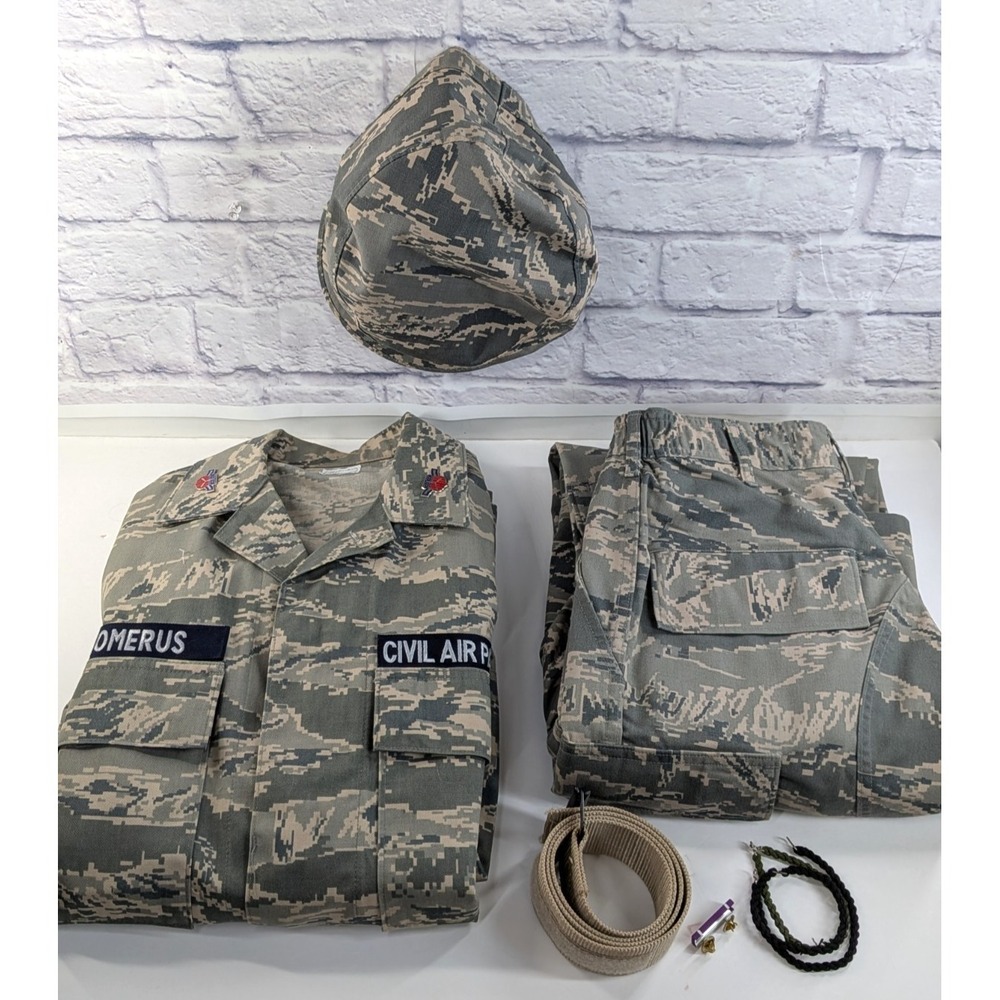 CAP LOT!🇺🇸Vanguard Civil Air Patrol ABU DigitalCamo Belt Jacket Pants Uniform